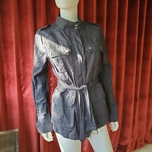Sanctuary Navy Military Belted Jacket Size M